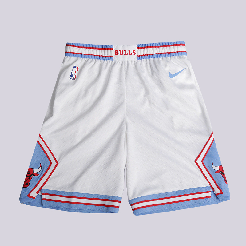 мужские белые шорты Nike Chicago Bulls City Edition Swingman NBA Shorts AJ1252-100 - цена, описание, фото 1